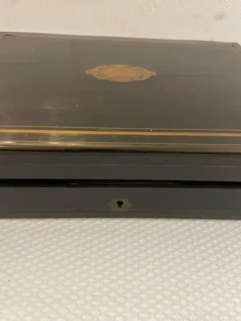 Doos, Container - Hout, Messing - Eind 19e eeuw