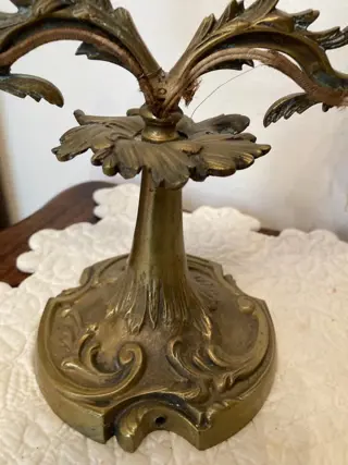 Kandelaar (2) - Rococo stijl - Brons - Eind 19e/20e eeuw