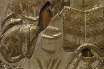 Icoon, Christus Pantocrator - Hout - Begin 19e eeuw