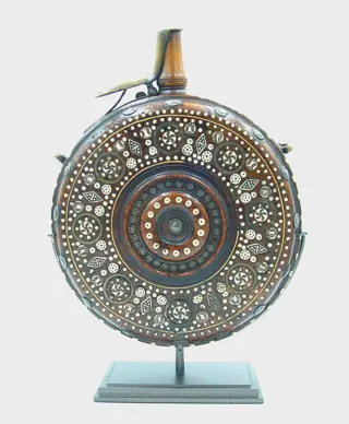 Poeder kolf - Hout, hertengewei - Midden 17e eeuw