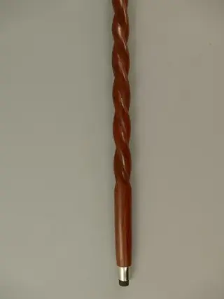 Wandelstok - Hout, Messing - 20e eeuw