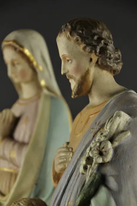 Beeld, Heilige Familie - 41 cm - Gips - Begin 20e eeuw