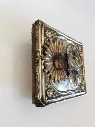 Icoon, Christus Pantocrator - Hout, Messing - Eind 19e eeuw