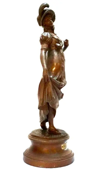 L. Raphael - Beeld, "Merveilleuse" - Zinklegering - Eind 19e eeuw