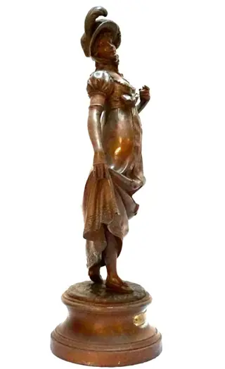 L. Raphael - Beeld, "Merveilleuse" - Zinklegering - Eind 19e eeuw