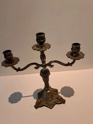 Kandelaar (2) - Rococo stijl - Brons, Koper - Late 19th/ early 20th century