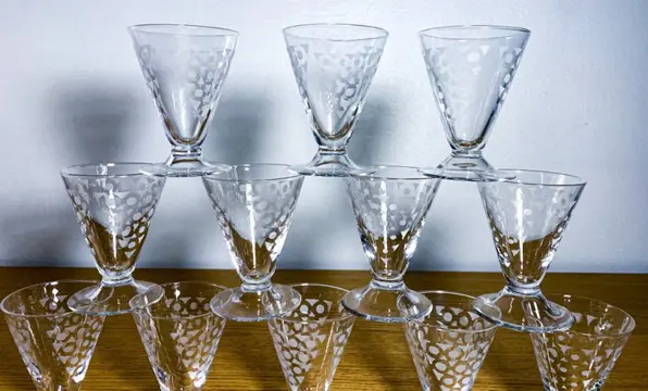 porto/sake glazen (12) - Kristal