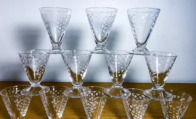 porto/sake glazen (12) - Kristal