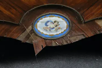 Antieke ladekast midden 19e eeuw - Brons, Hout, Porselein, Tulpenboomhout - Midden 19e eeuw