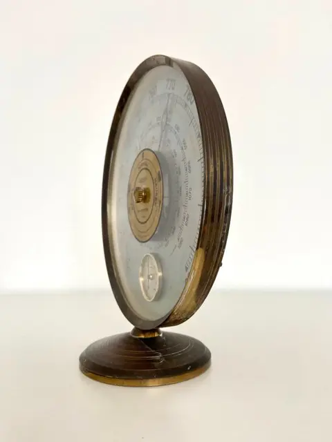 Jaeger-barometer, thermometer, Lufft (3) - Art Deco - Messing, Plastic - Midden 20e eeuw