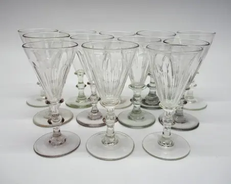 Gin Glazen (1830-1850) (12) - Willem IV - Loodglas