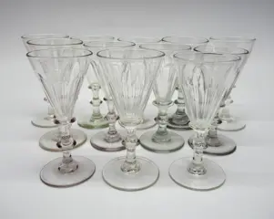 Gin Glazen (1830-1850) (12) - Willem IV - Loodglas