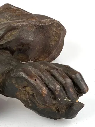 Beeld, houten fragment voorstellende een arm - Hout - Mogelijk 16e/17e eeuw