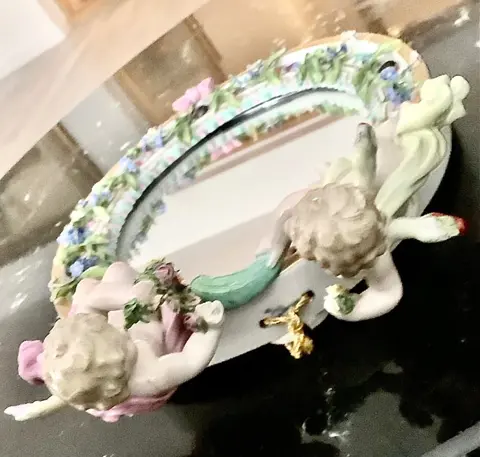 Meissen - Wandspiegel (1) - Porselein