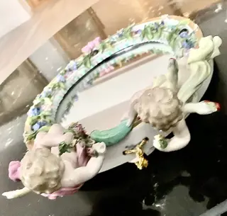 Meissen - Wandspiegel (1) - Porselein