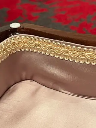 Kist - Mahonie, Porselein - Eind 18e eeuw