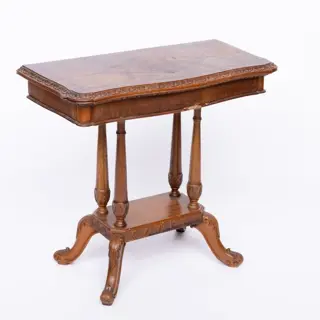 Speeltafel - Walnoot - Eind 19e eeuw