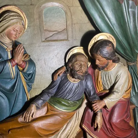 Polychroom bas-reliëf - Hout - 19e eeuw