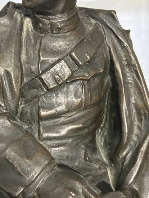 Annibale De Lotto (1877 - 1932) - Beeld, "New Horizons", koning Vittorio Emanuele - 40 cm (1) - Brons - Begin 20e eeuw