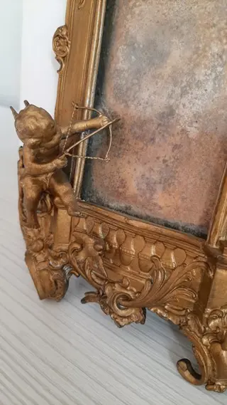 Fotolijst van gepatineerd metaal - Metaal - Eind 19e eeuw