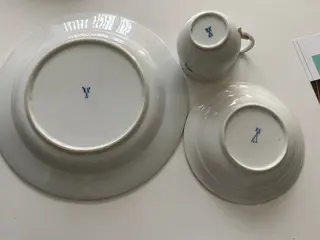 Meissen - Bord, Theeservies (3) - Modern - Porselein