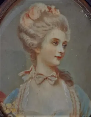 Miniatuur portret - Vellum - Eerste helft 19e eeuw