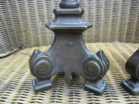 set bronzen kerkkandelaars - Brons - 20e eeuw