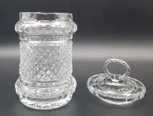 Antieke pot in loodkristal en 800 zilver - Italië, eind 19e eeuw (1) - Neoklassiek - Kristal, Zilver