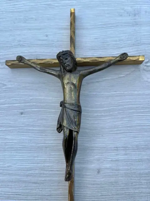 Menora, Chanoeka, Doopvont en kruizen (10) - Messing, hout, metaal - 19e eeuw