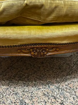 Fauteuil (2) - Lodewijk XVI-stijl - Fluweel, Walnoot - 20e eeuw