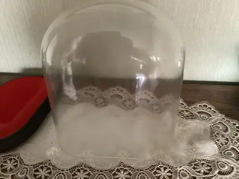 Globe ovale en verre soufflé - Glas, Hout - Begin 19e eeuw