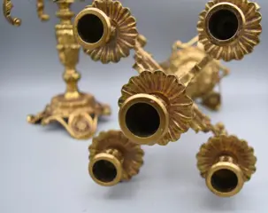 Kandelaar - Brons (verguld) - Eerste helft 20e eeuw