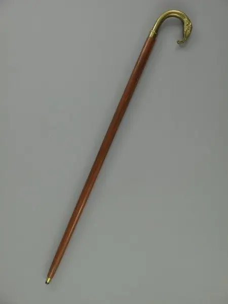 Wandelstok - Hout, Messing - 20e eeuw