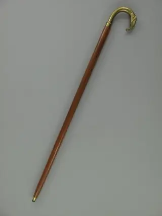 Wandelstok - Hout, Messing - 20e eeuw