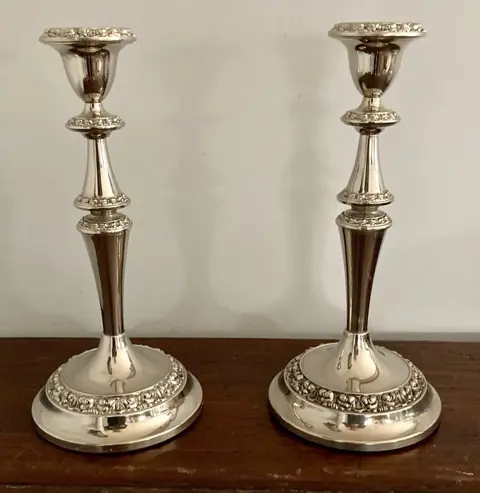 Kandelaar (2) - Verzilverd - 20e eeuw