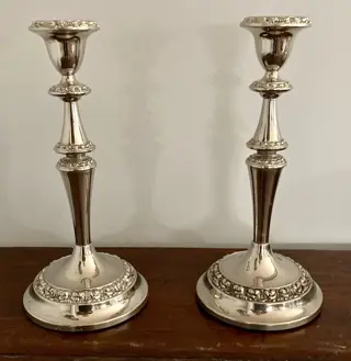 Kandelaar (2) - Verzilverd - 20e eeuw