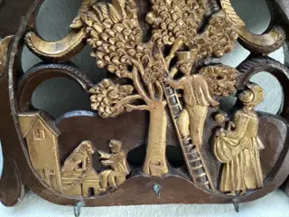 Prachtig stuk Hollandse volkskunst, waarschijnlijk van een antieke sjees - Hout - Eerste helft 19e eeuw