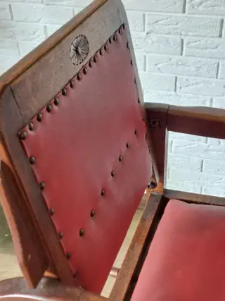 Kappersstoel - Eikenhout - Begin 20e eeuw