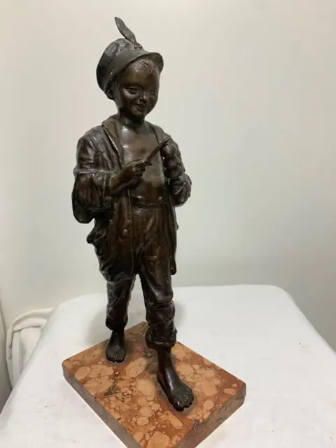 Beeld, Musicus (1) - Brons (gepatineerd) - Eerste helft 20e eeuw