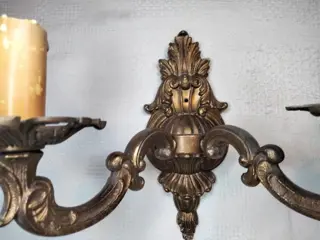 Wandkandelaar (2) - Brons (verguld) - Begin 20e eeuw