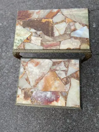 Salontafel (2) - Marmer - 20e eeuw