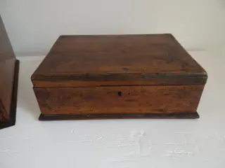 Doos, Kist (2) - Hout, Messing - 19e eeuw