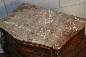 Zij Commode - Lodewijk XVI-stijl - Marmer, Palissander - Eind 19e eeuw