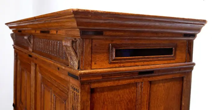 Twee deurs pilasterkast - Renaissance - Ebbenhout, Eik, Ebonised wood - 17e eeuw