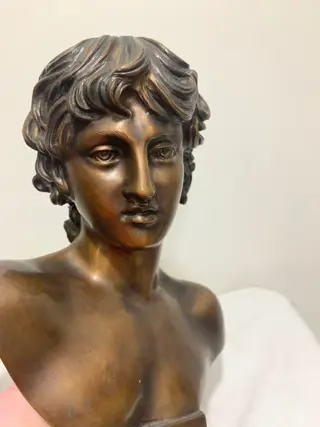 Dal modello di Vincenzo Gemito - Fonderia Gemito Napoli - Beeld, pottenbakkers tas (1) - Brons (gepatineerd) - Tweede helft 20e eeuw