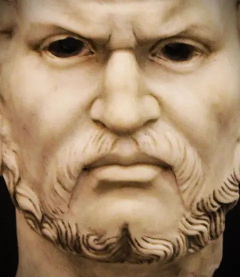 Beeld, Masker van Caracalla - 61 cm - Marmer - Midden 20e eeuw