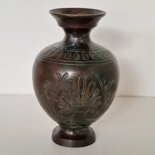 oudezware bronzen bewerkte Griekse baluster vaas - Brons - Late 19th/ 20th century