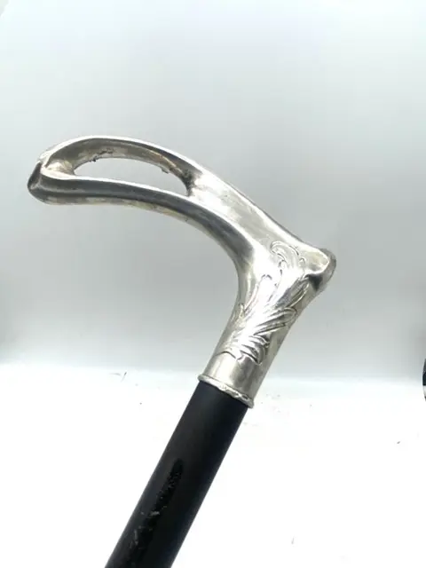 Wandelstok met knop en handvat bewerkt in 800 zilver - Zilver - Tweede helft 20e eeuw