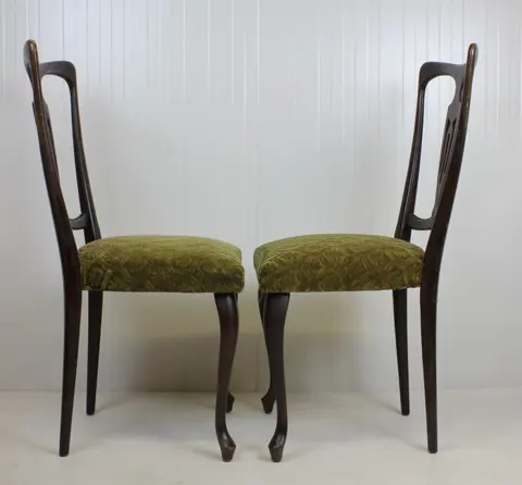 Set stoelen - Fluweel, Hout