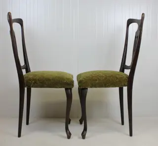 Set stoelen - Fluweel, Hout